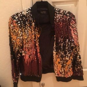 Sequin Bomber Jacket